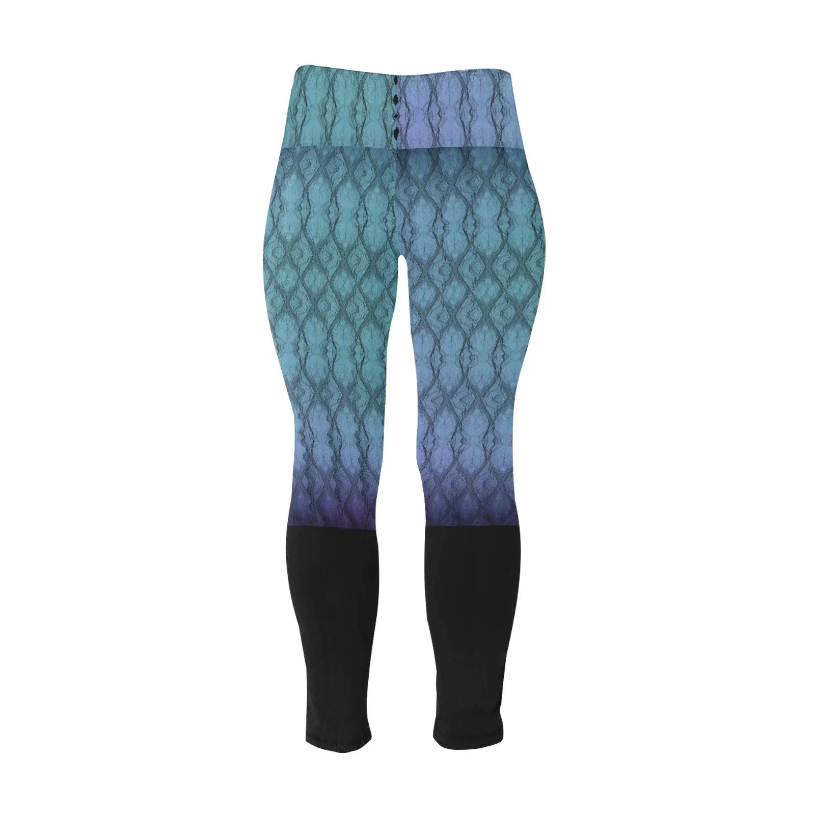 PlusSize 3tone Turqouise High-waisted Leggings,gym/yoga/partywear/chillout wear,Gifts for Her/Christmas/Thanksgiving/Birthday/Graduation