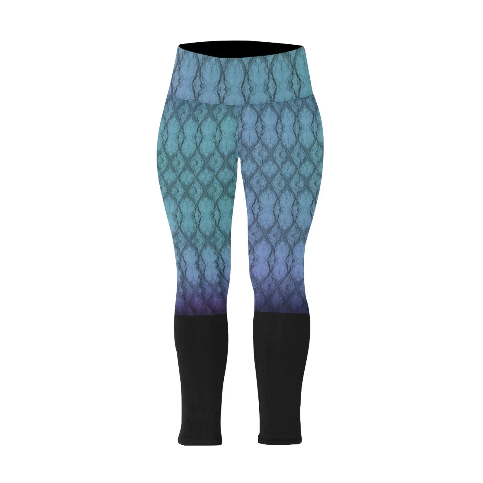 PlusSize 3tone Turqouise High-waisted Leggings,gym/yoga/partywear/chillout wear,Gifts for Her/Christmas/Thanksgiving/Birthday/Graduation