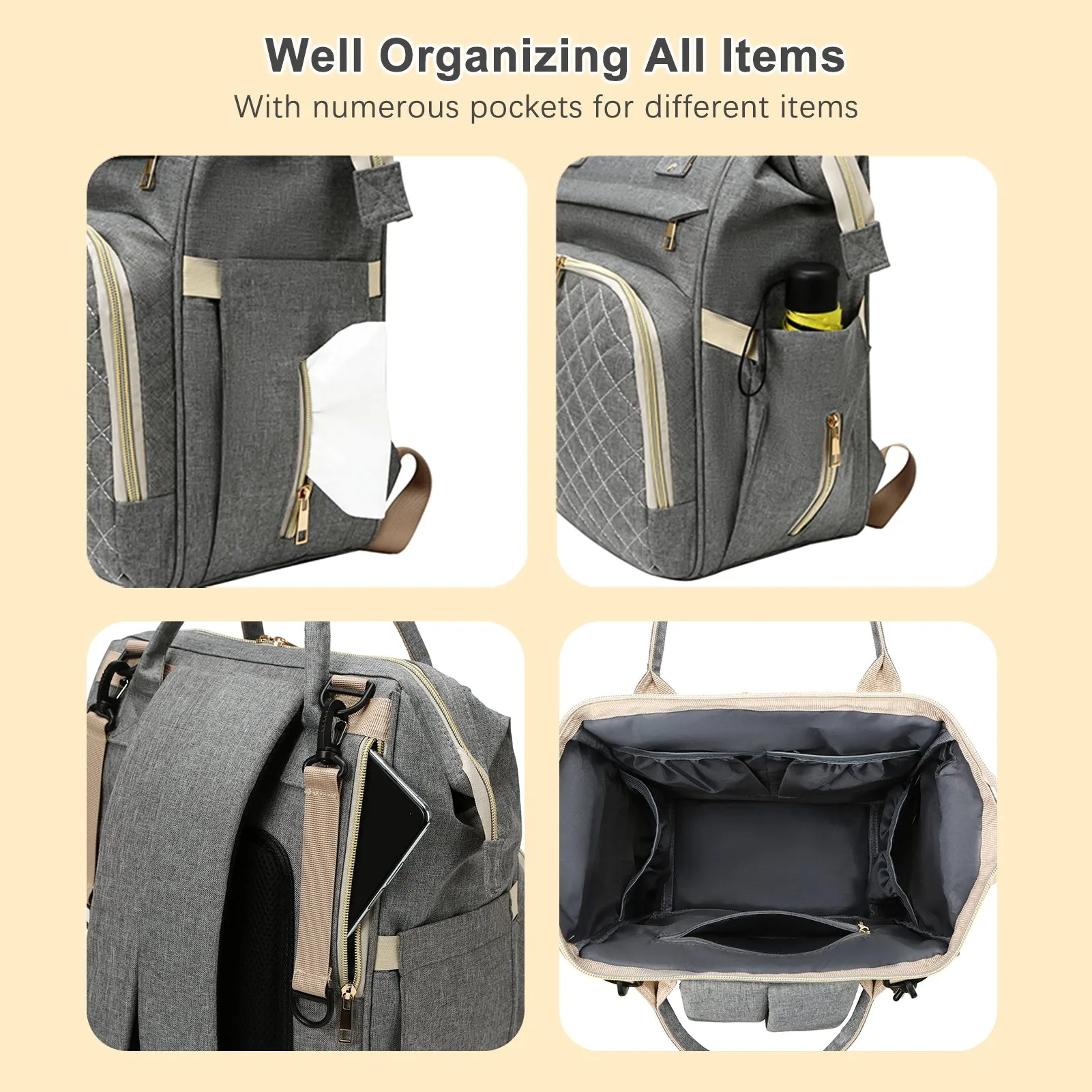 Portable Diaper Bag Backpack