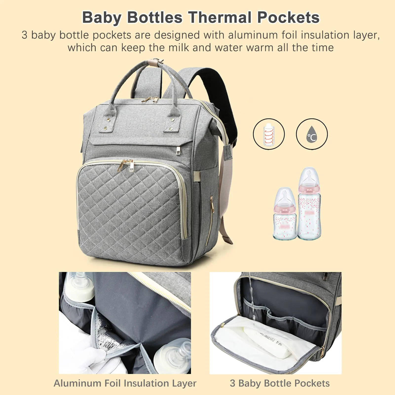 Portable Diaper Bag Backpack