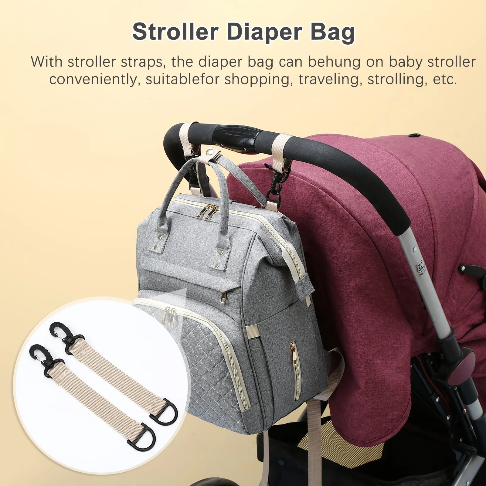 Portable Diaper Bag Backpack