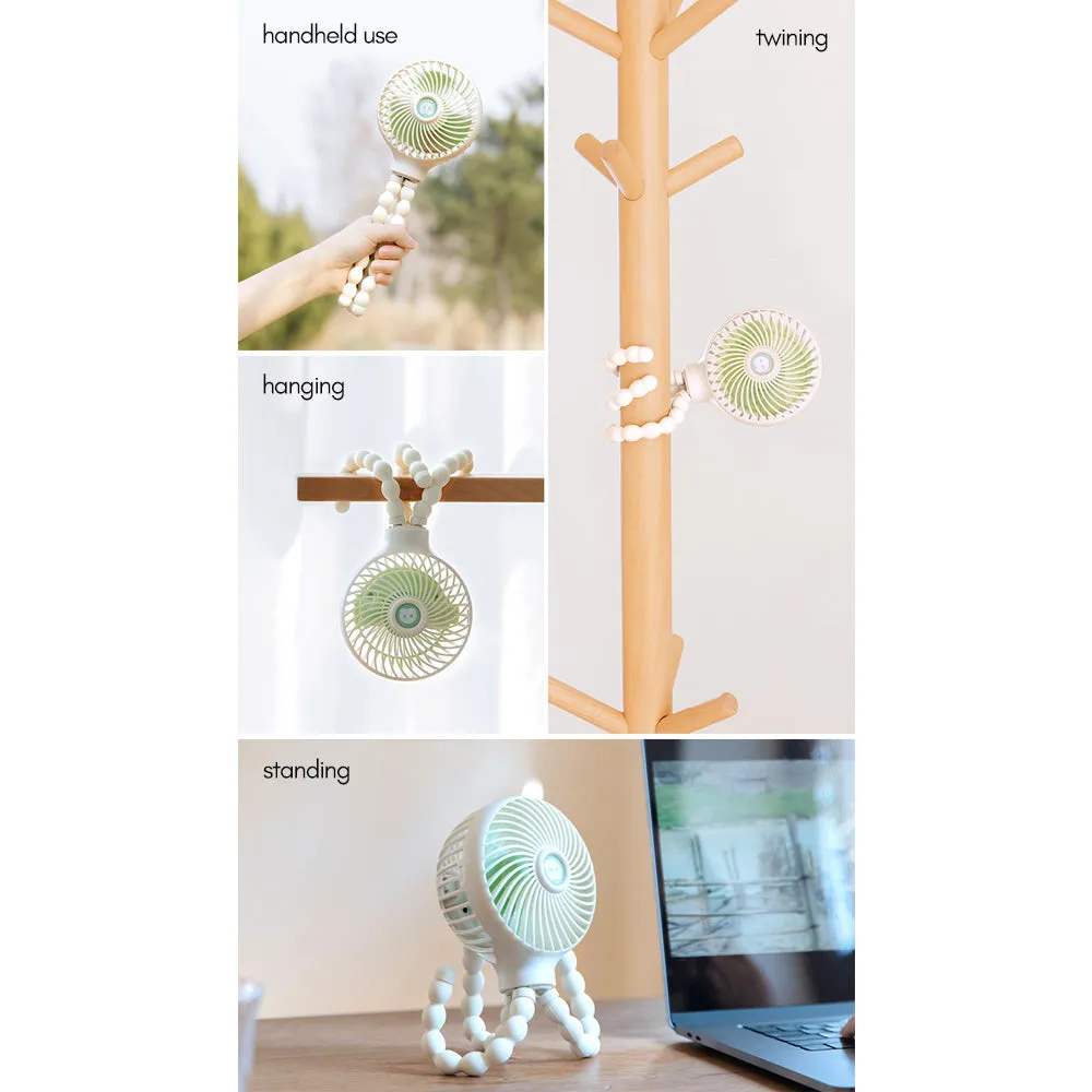 Portable Handheld Mini Fan - Flexible Octopus Tripod