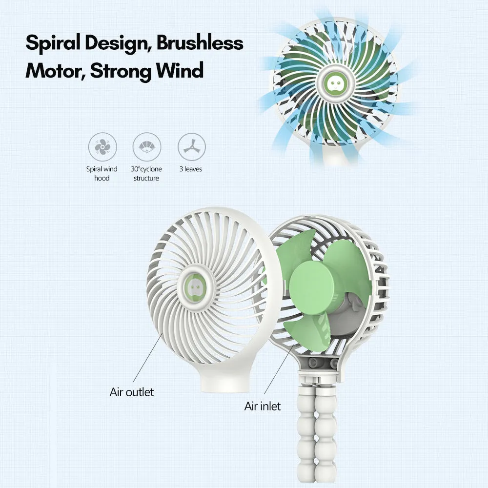 Portable Handheld Mini Fan - Flexible Octopus Tripod