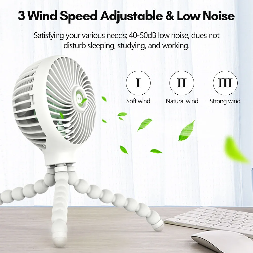 Portable Handheld Mini Fan - Flexible Octopus Tripod