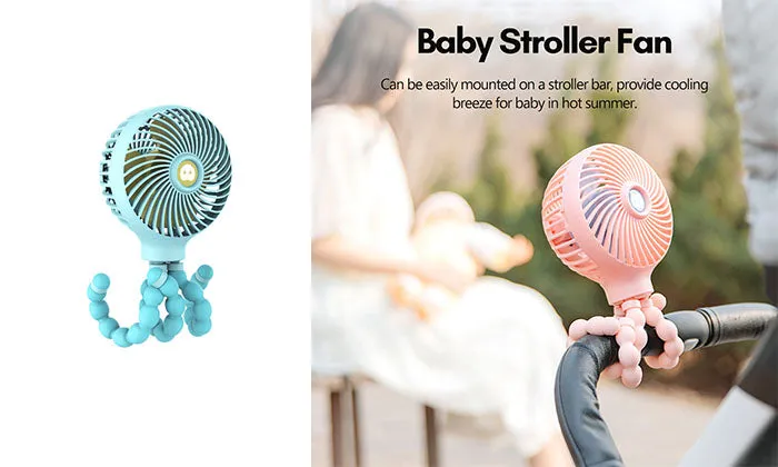 Portable Handheld Mini Fan - Flexible Octopus Tripod