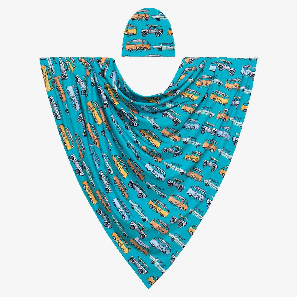 Posh Peanut Marino Swaddle & Beanie Set