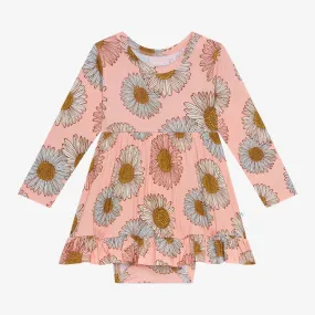 Posh Peanut Millie L/S Ruffled Bodysuit Dress