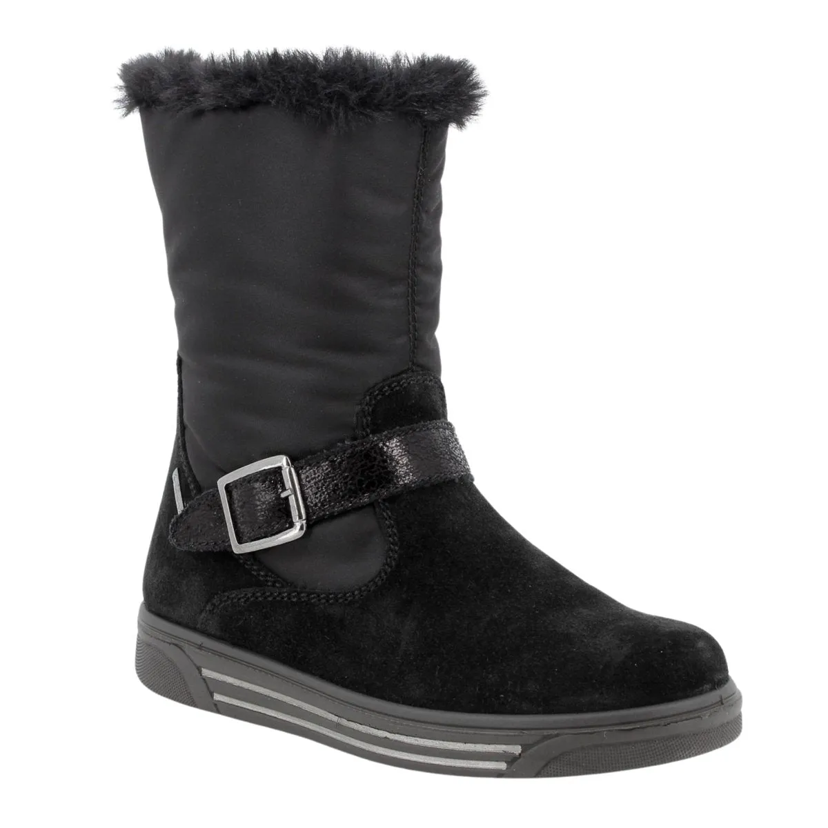 Primigi Girl's (Sizes 32-35) 6865811 Black Suede/Nylon Gore-Tex Boot