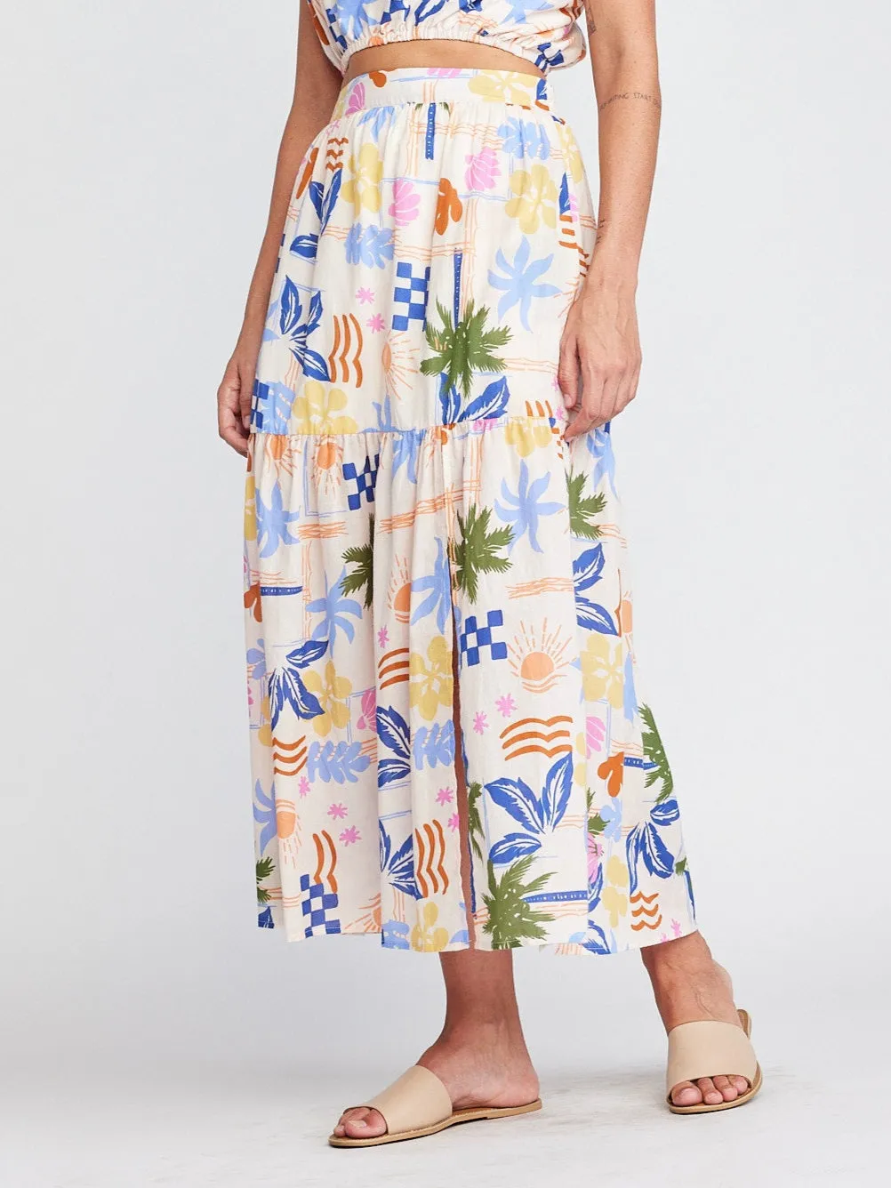 Rain Front Slit Skirt