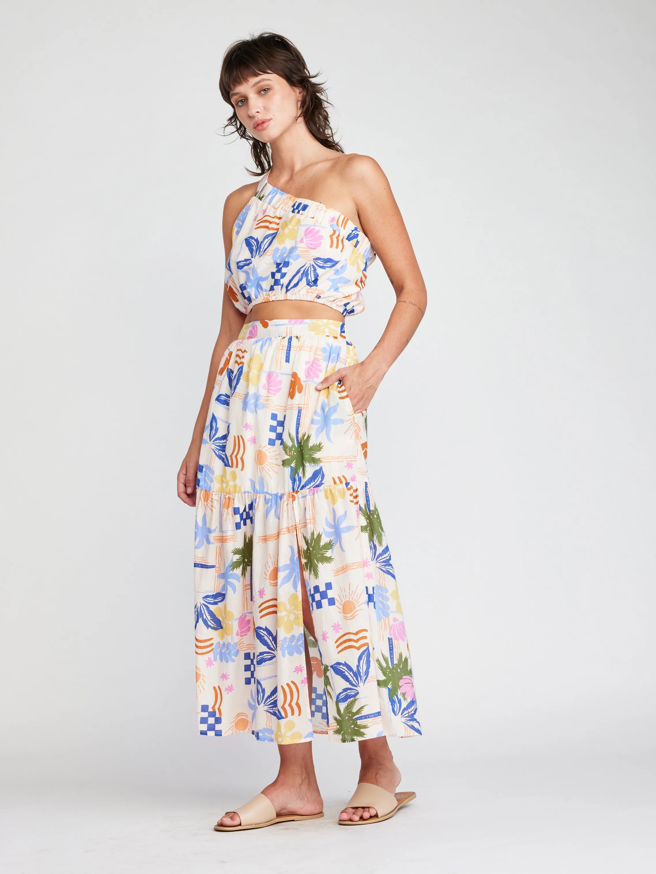 Rain Front Slit Skirt