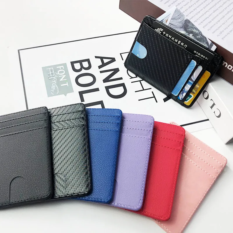 RFID Protection PU Leather Card Holder with Multi-Card Slots