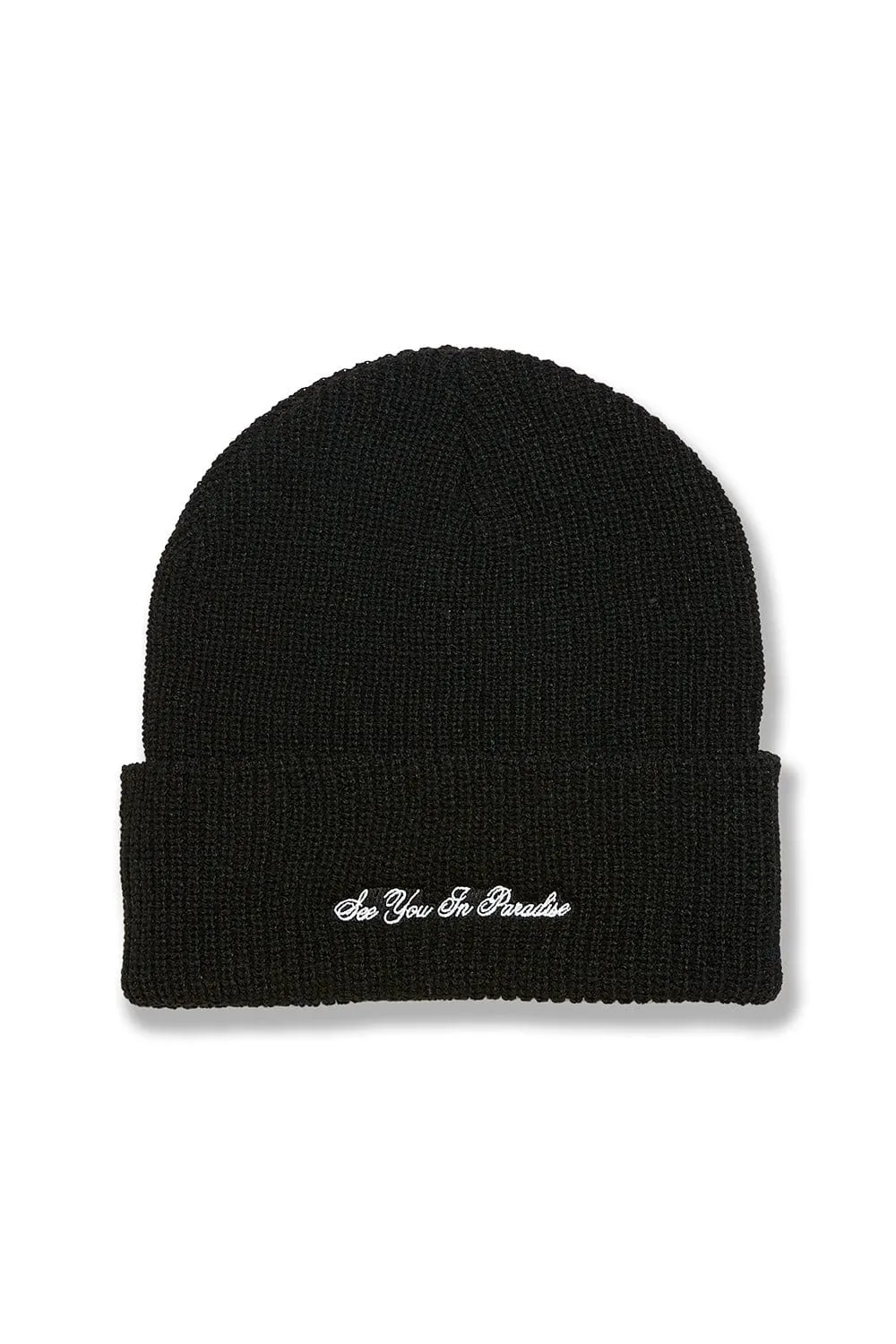 See You In Paradise Knit Beanie (Black)