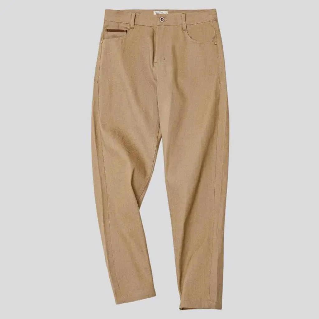 Selvedge color pattern jeans for men