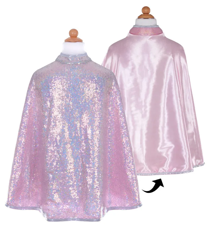 Silver Reversible Sequins Cape  by Great Pretenders Size 5-6 3yrs 