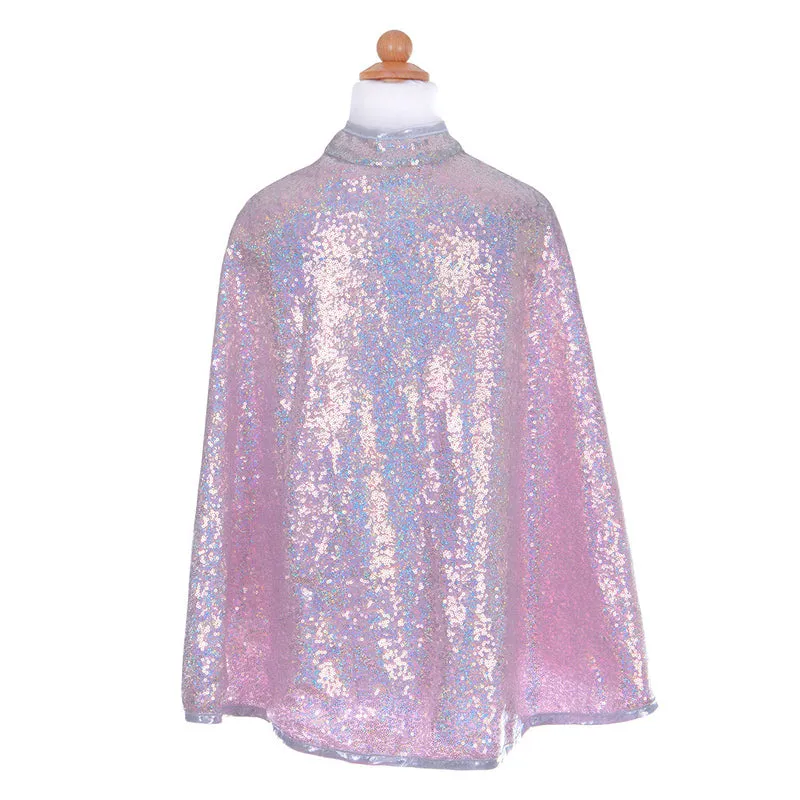 Silver Reversible Sequins Cape  by Great Pretenders Size 5-6 3yrs 