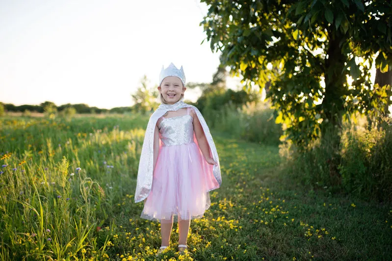 Silver Reversible Sequins Cape  by Great Pretenders Size 5-6 3yrs 