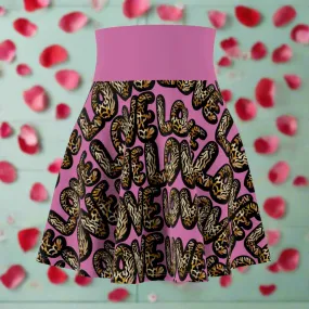 Skater Skirt: Leopard Love Print