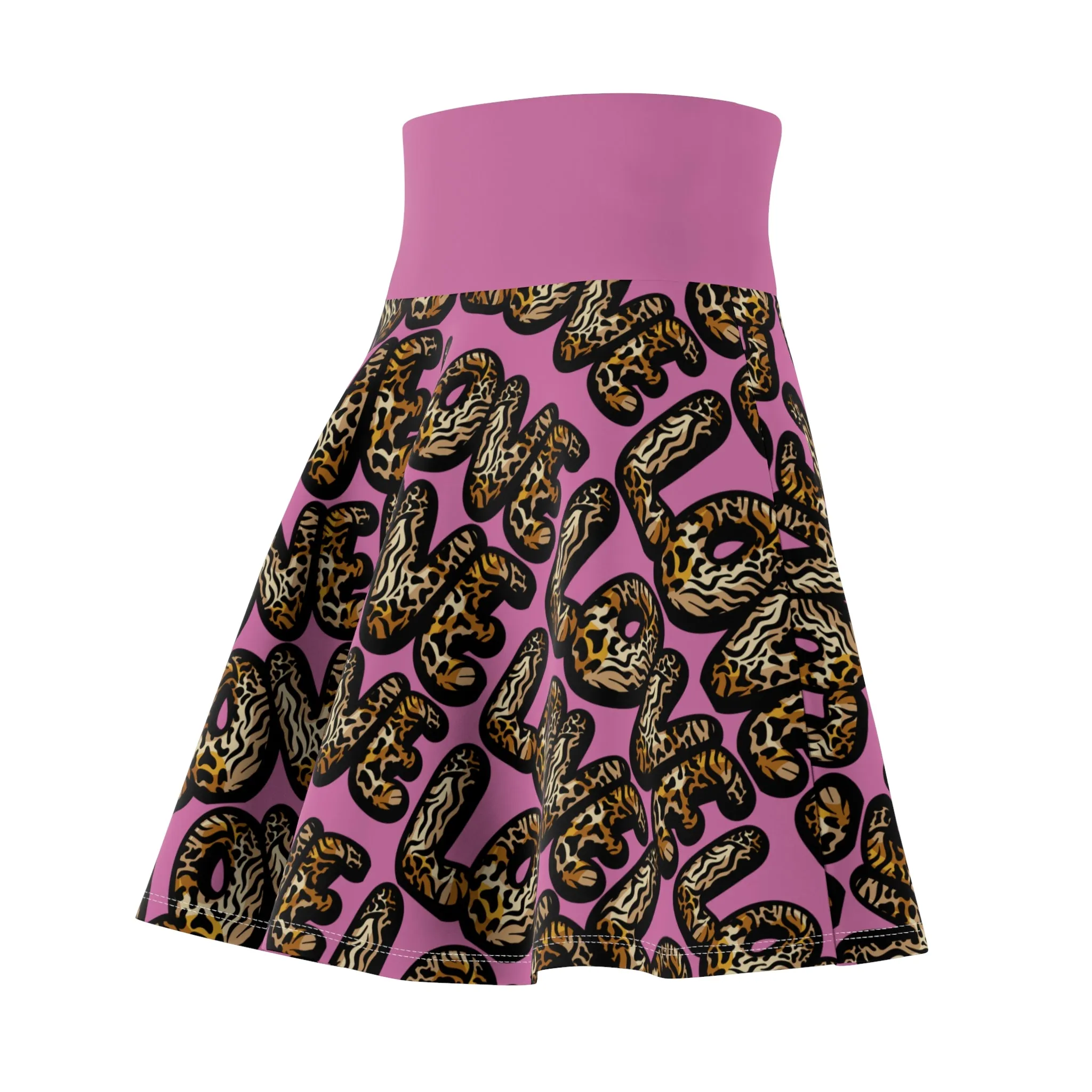 Skater Skirt: Leopard Love Print