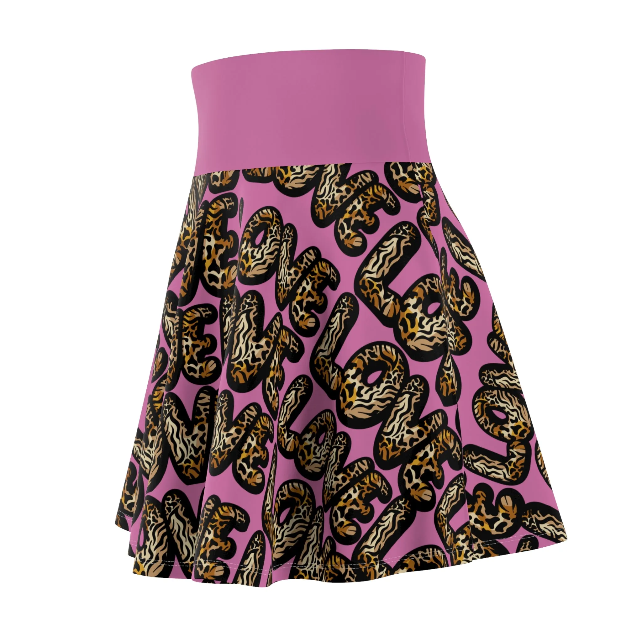 Skater Skirt: Leopard Love Print