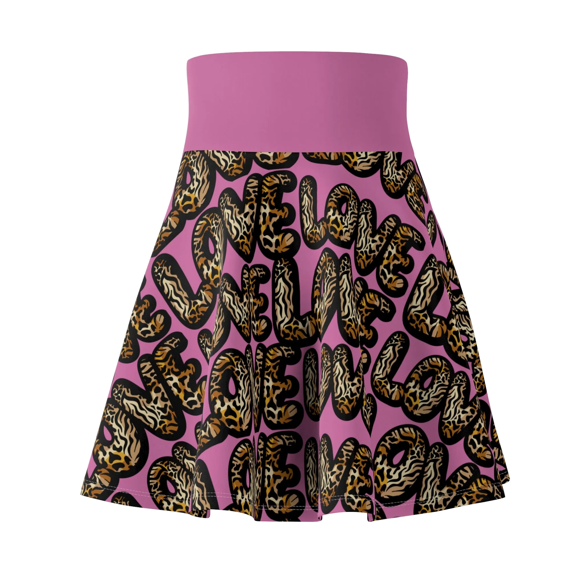 Skater Skirt: Leopard Love Print