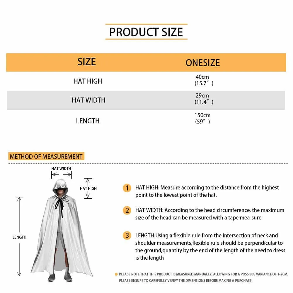 Skull Print Strap Hooded Cape