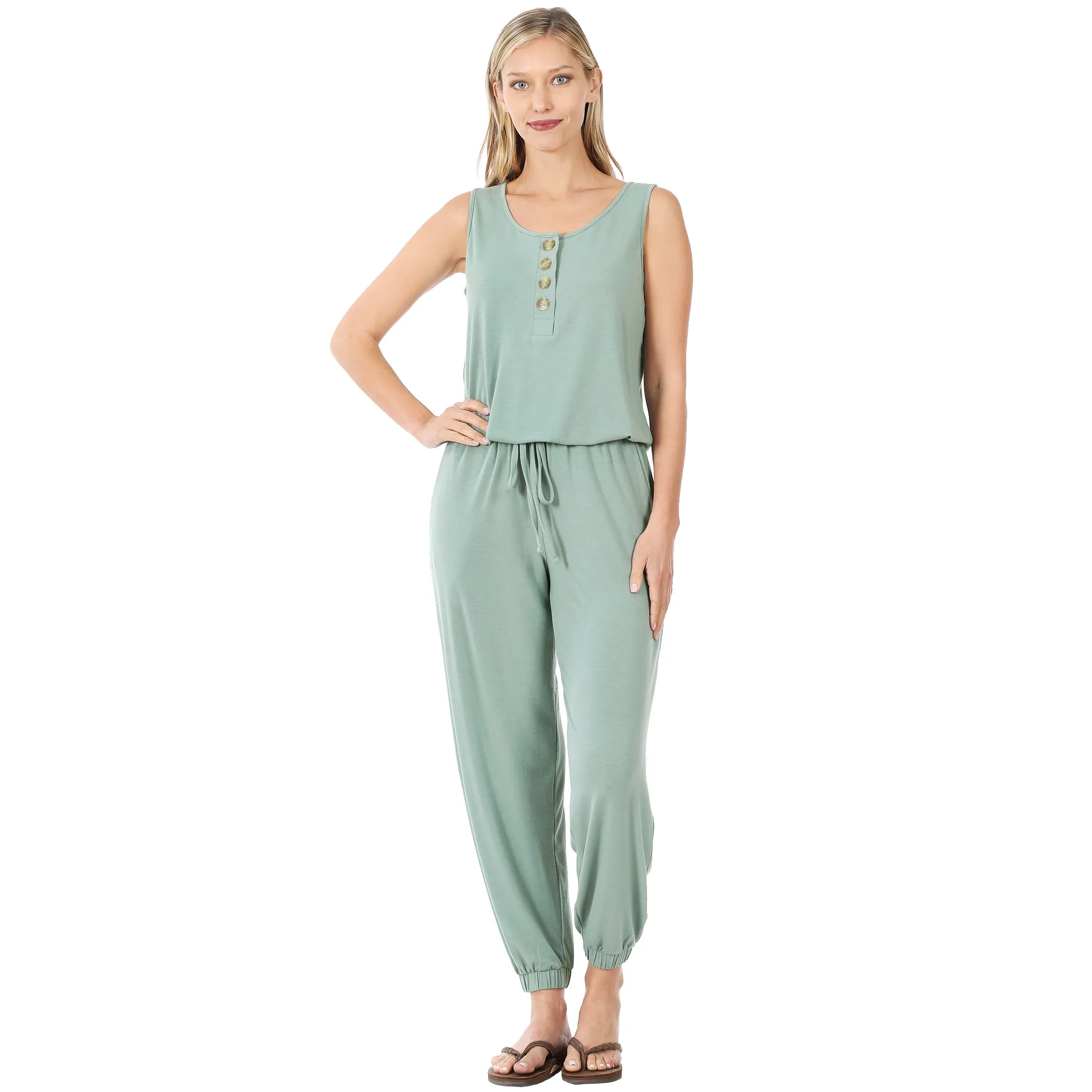 Sleeveless Jogger Jumpsuit