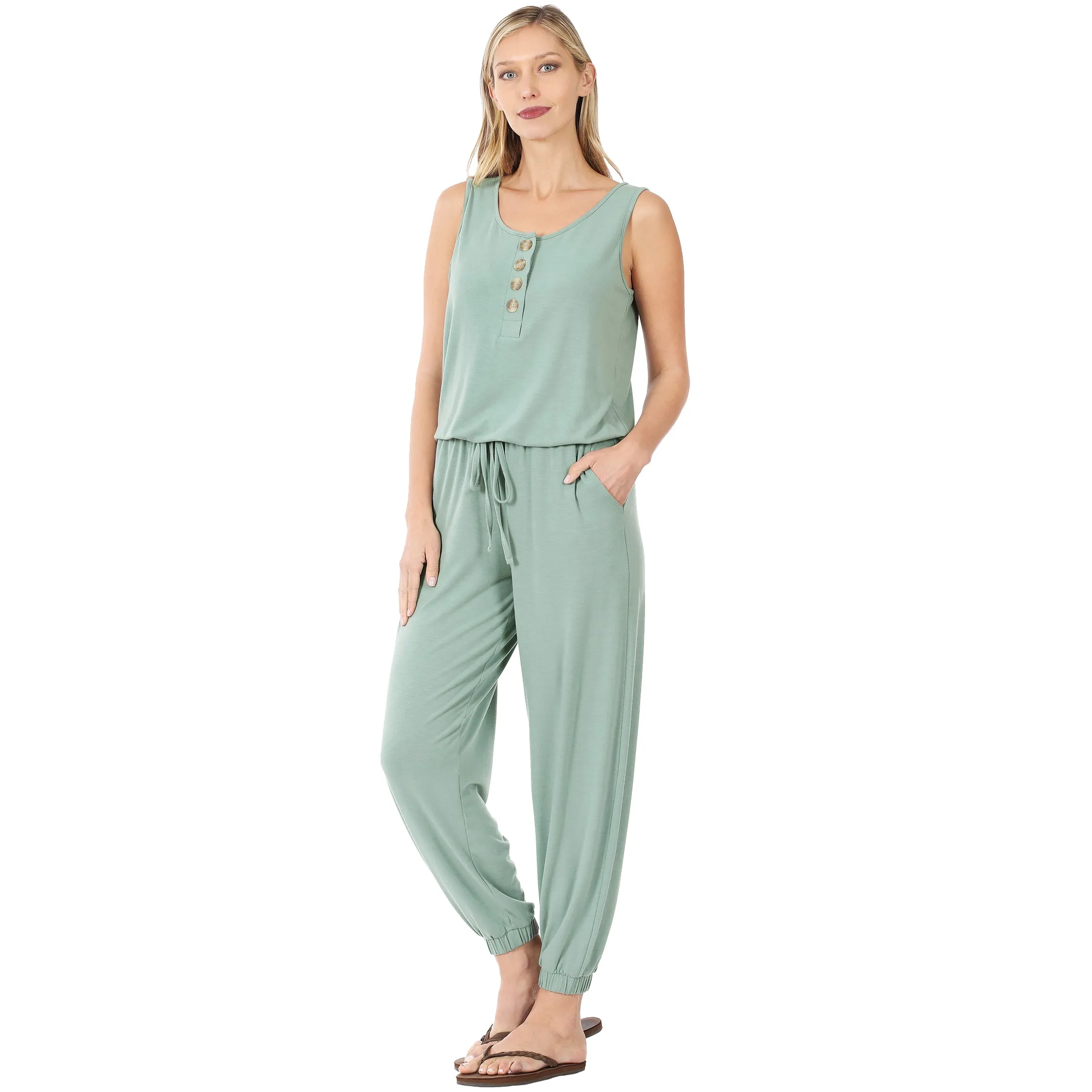 Sleeveless Jogger Jumpsuit