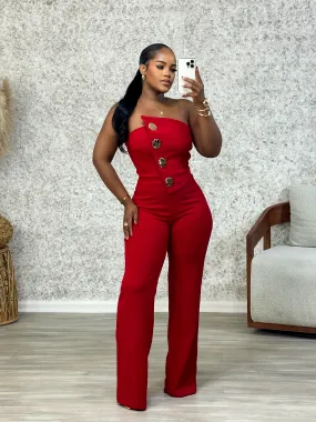 SO CHIC CITY GIRL JUMPSUIT (RED)