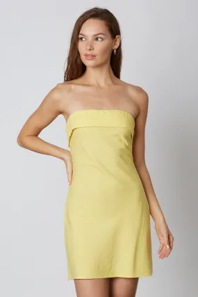 Strapless Linen Mini Dress
