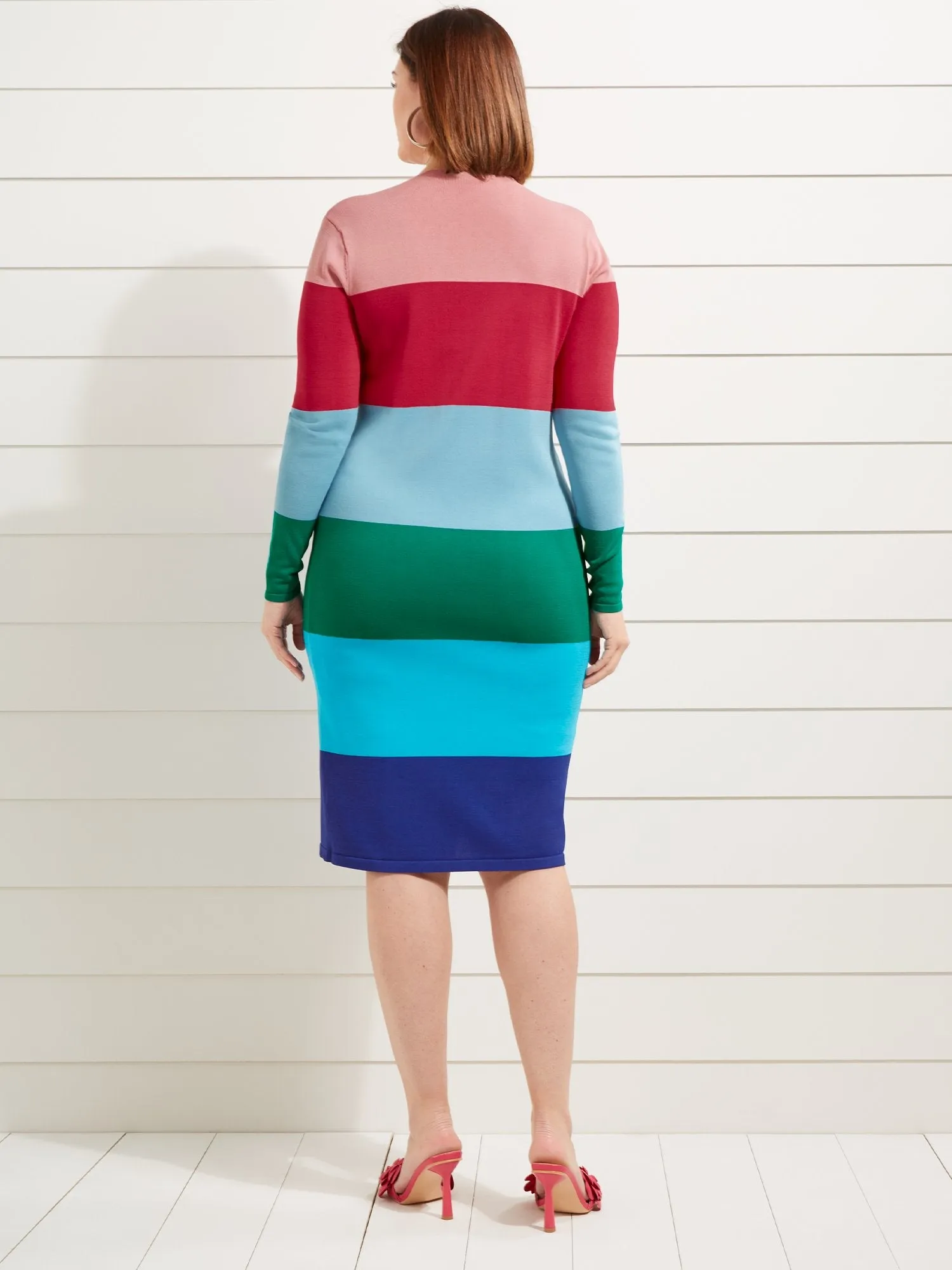 Striped Open-Front Cardigan