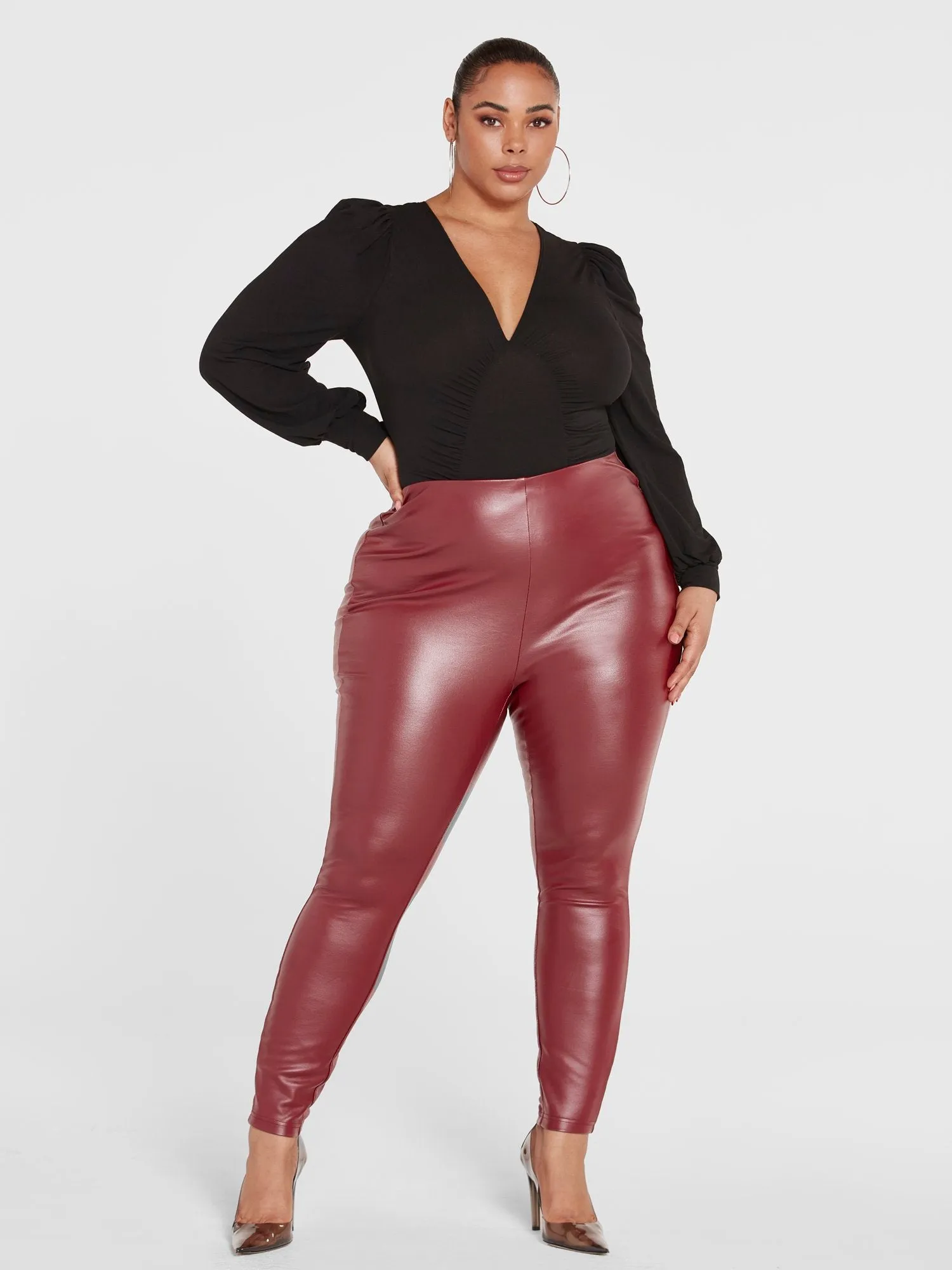 Tamara Coated Ponte Knit Leggings