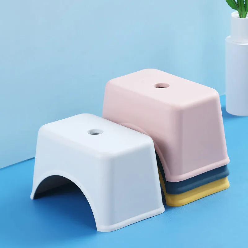 Thickened Plastic Non-slip Children's Multi colored Low Stool for seating purposes