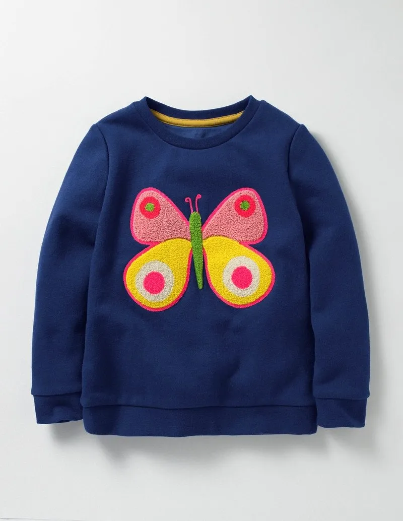 Toddler Girl's Butterfly Print Sweatshirt