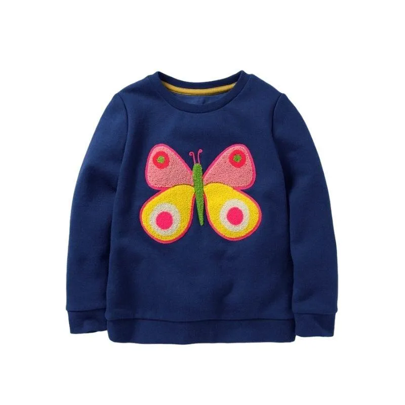 Toddler Girl's Butterfly Print Sweatshirt