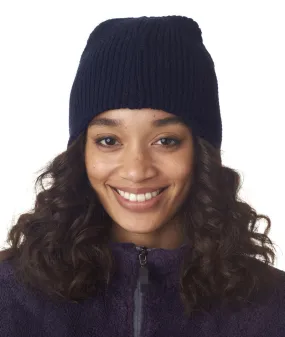 ultraclub waffle beanie - navy (one)