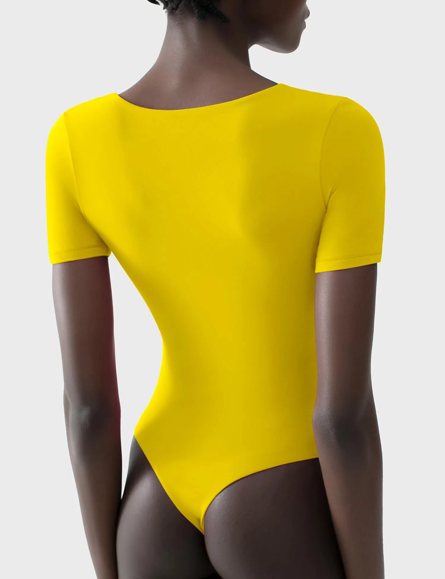 V Neck Short Sleeve Bodysuit