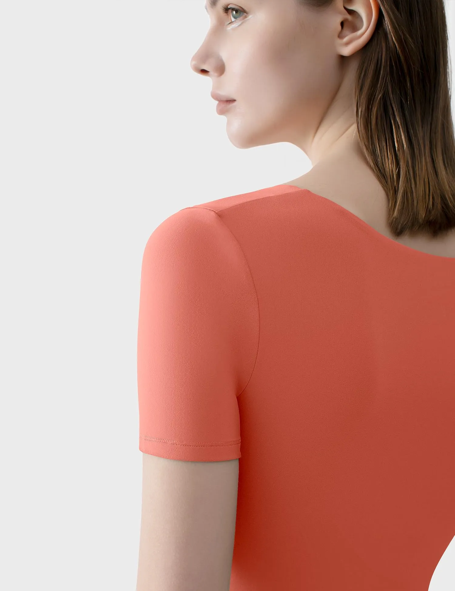 V Neck Short Sleeve Bodysuit