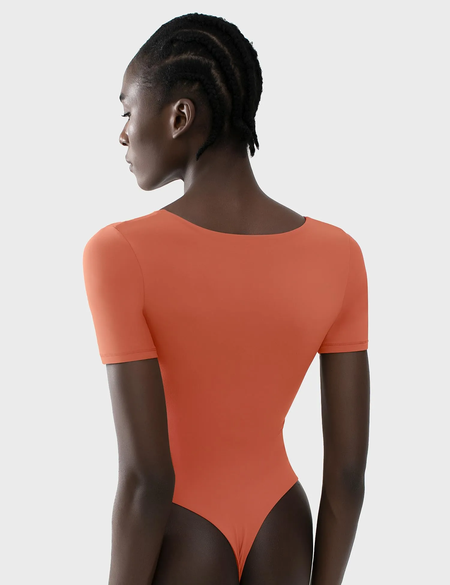 V Neck Short Sleeve Bodysuit