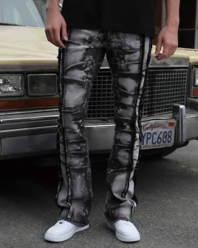 Vintage Black Stacked Jeans with Tassel Detailing-Mexico Local Delivery