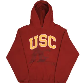 VINTAGE USC RUSSELL RED HOODIE SWEATSHIRT 2000S SIZE MEDIUM