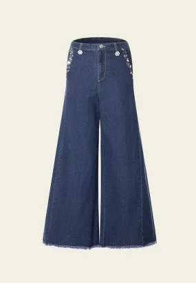 Wide-Leg Flare Jeans
