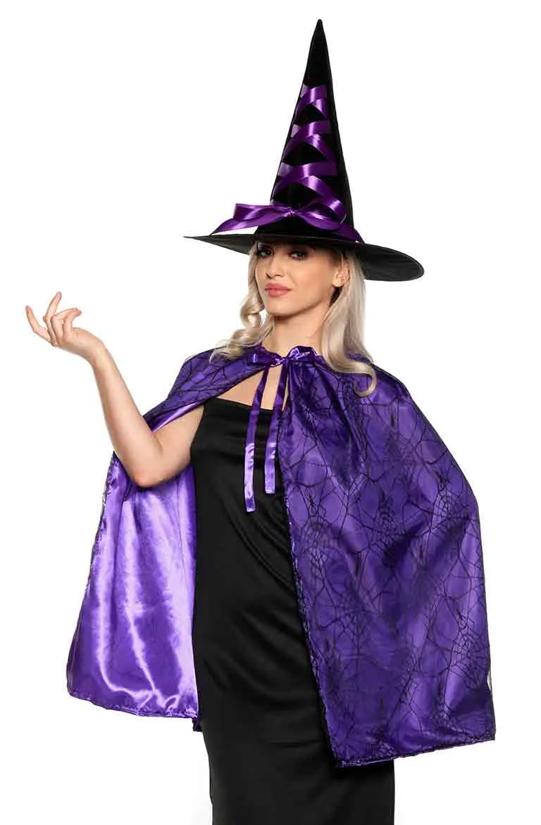 Witch Cape & Hat set purple