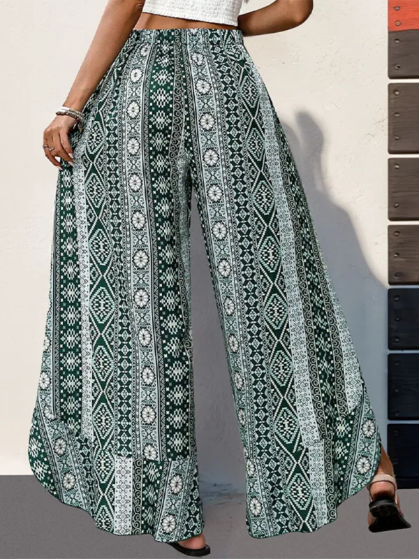 Women Wide-Leg Ethnic-inspired Printed Pants