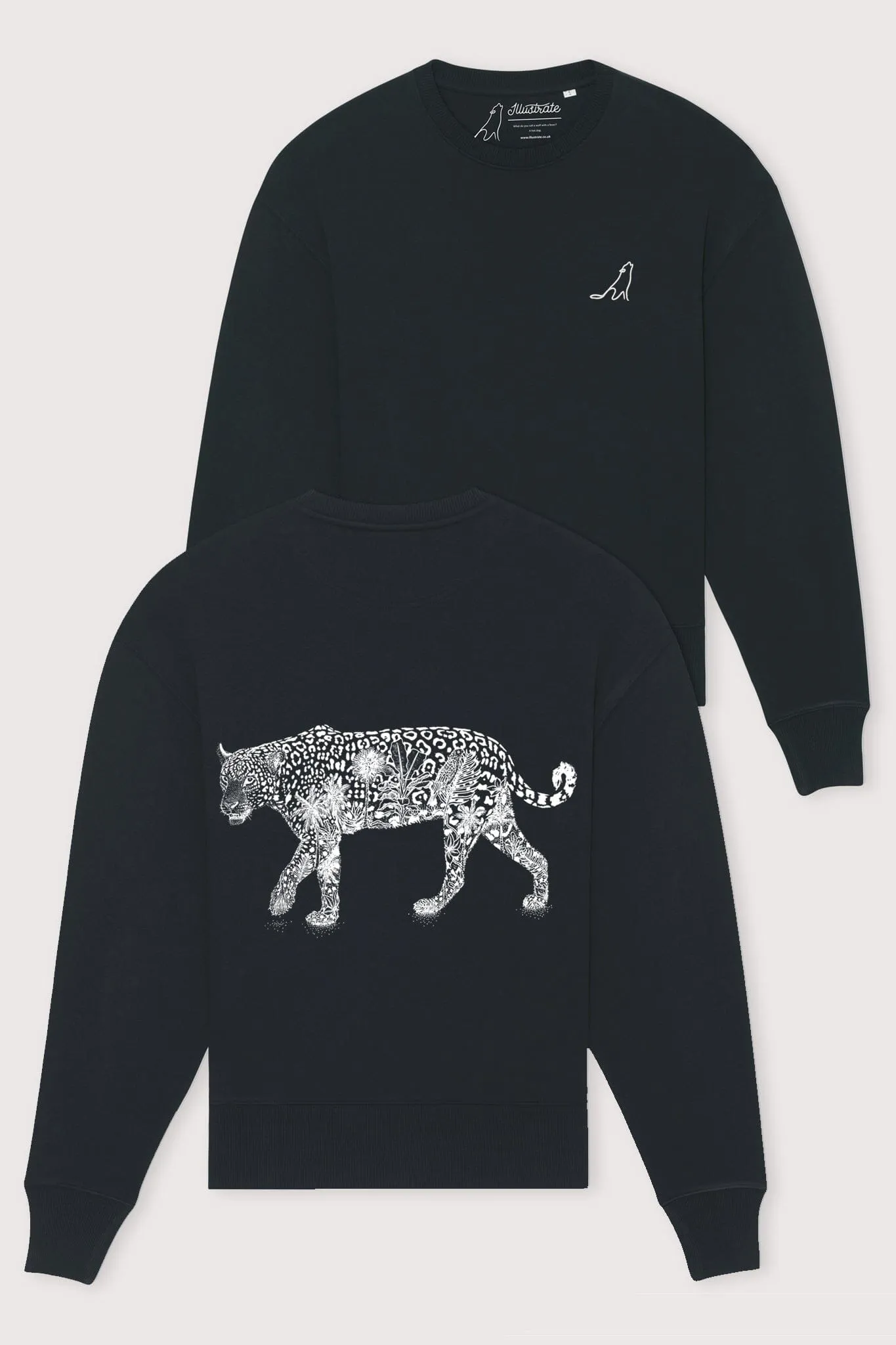 Women's Relaxed Sweatshirt | Jungle x Embroidered Wolf