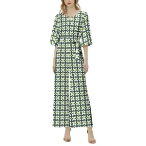 x Factor Dolman Sleeve Belted Wide Leg Jumpsuit