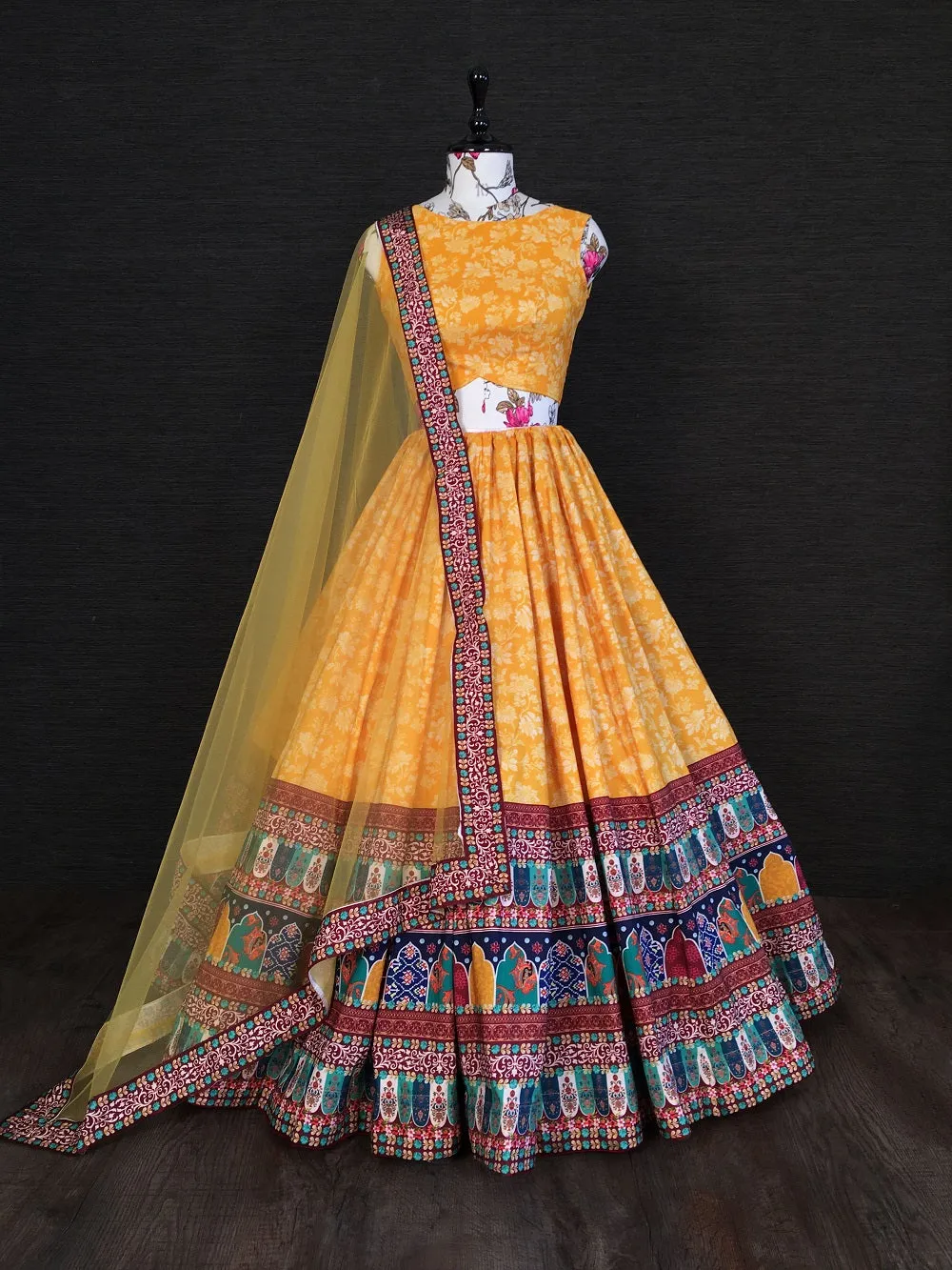 Yellow Color Vaishali Silk Heavy Lehenga Choli With Net Dupatta for haldi