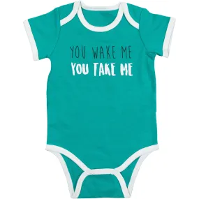 You Wake Me Teal Bodysuit